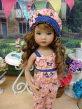 Spring Bluebird - romper, hat & sandals for Little Darling Doll or 33cm BJD
