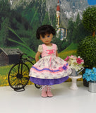 Spring Fraulein - dirndl ensemble with tights & boots for Little Darling Doll or 33cm BJD