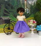 Spring Fraulein - dirndl ensemble with tights & boots for Little Darling Doll or 33cm BJD