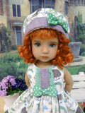 Spring Hedgehog - dress, hat, socks & shoes for Little Darling Doll or other 33cm BJD