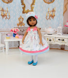 Spring in Paris - dress, hat, tights & shoes for Little Darling Doll or 33cm BJD