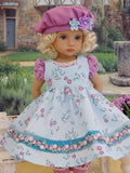 Spring Morning - jumper, romper, beret, socks & shoes for Little Darling Doll