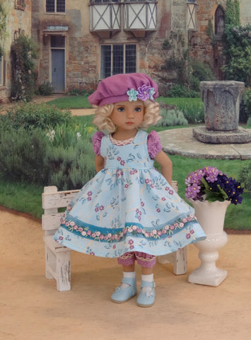Spring Morning - jumper, romper, beret, socks & shoes for Little Darling Doll