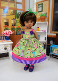 Spring Owl - dress, tights & shoes for Little Darling Doll or 33cm BJD