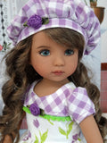 Spring Tulips - dress, hat, tights & shoes for Little Darling Doll