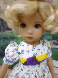 Spring Wildflowers - dress, hat, tights & shoes for Little Darling Doll or 33cm BJD