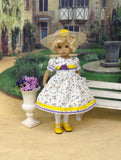 Spring Wildflowers - dress, hat, tights & shoes for Little Darling Doll or 33cm BJD