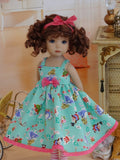 Springtime In Wonderland - dress, tights & shoes for Little Darling Doll