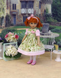 Summer Dogwood - dress, tights & shoes for Little Darling Doll or 33cm BJD