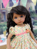 Summer Garden - dress, tights & shoes for Little Darling Doll or 33cm BJD