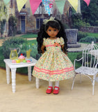 Summer Garden - dress, tights & shoes for Little Darling Doll or 33cm BJD