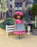 Summer Miss - dress, jacket, beret & sandals for Little Darling Doll or 33cm BJD