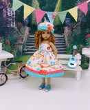Summer Robins - dress, hat & sandals for Little Darling Doll or 33cm BJD
