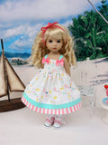 Summer Sea Turtle - dress, socks & shoes for Little Darling Doll or 33cm BJD