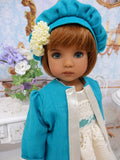 Sunday Best - Coat, beret, dress, slip & shoes for Little Darling Doll or 33cm BJD