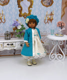 Sunday Best - Coat, beret, dress, slip & shoes for Little Darling Doll or 33cm BJD