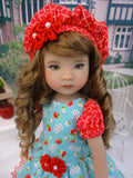 Sunny Day Orchards - dress, beret, socks & shoes for Little Darling Doll or other 33cm BJD