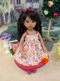Sunset Bouquet - dress, tights & shoes for Little Darling Doll or 33cm BJD