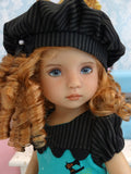 Suzie Seamstress - dress, beret, socks & shoes for Little Darling Doll