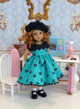 Suzie Seamstress - dress, beret, socks & shoes for Little Darling Doll