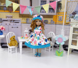 Sweet Cupcakes - dress, hat & sandals for Little Darling Doll or 33cm BJD