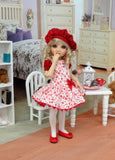 Sweet Love - dress, beret, tights & shoes for Little Darling Doll