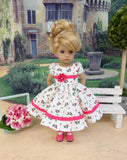 Sweet Rose - dress, tights & shoes for Little Darling Doll or other 33cm BJD
