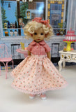 Swinging Rosebuds - blouse, circle skirt, socks & saddle shoes for Little Darling Doll or 33cm BJD