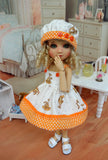 Terrific Tigger - babydoll top, bloomers, hat & sandals for Little Darling Doll
