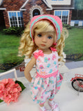 Twitterpated - romper, kerchief, socks & shoes for Little Darling Doll