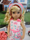 Twitterpated - romper, kerchief, socks & shoes for Little Darling Doll