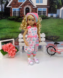 Twitterpated - romper, kerchief, socks & shoes for Little Darling Doll