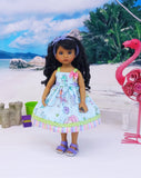 Underwater Treasures - dress & sandals for Little Darling Doll or 33cm BJD