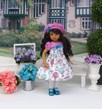 Up, Up & Away - dress, hat, tights & shoes for Little Darling Doll or 33cm BJD