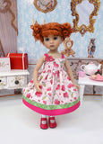 Valentine Flowers - dress, socks & shoes for Little Darling Doll or 33cm BJD