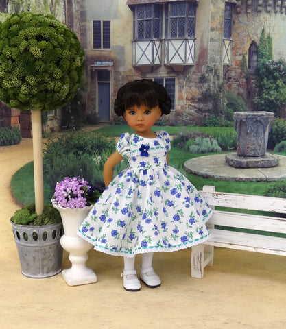 Vibrant Violet - dress, tights & shoes for Little Darling Doll or other 33cm BJD