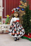 Waiting for Santa - dress, hat, tights & shoes for Little Darling Doll or 33cm BJD