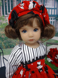 Walk a Scottie - dress, hat, tights & shoes for Little Darling Doll or 33cm BJD