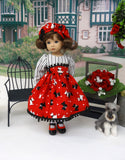 Walk a Scottie - dress, hat, tights & shoes for Little Darling Doll or 33cm BJD