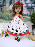 Walk the Dog - dress, socks & shoes for Little Darling Doll or 33cm BJD