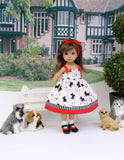 Walk the Dog - dress, socks & shoes for Little Darling Doll or 33cm BJD