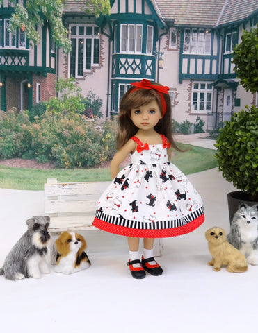 Walk the Dog - dress, socks & shoes for Little Darling Doll or 33cm BJD