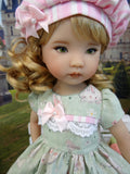 Wee Garden Bunny - dress, hat, tights & shoes for Little Darling Doll or 33cm BJD