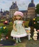 Wee Garden Bunny - dress, hat, tights & shoes for Little Darling Doll or 33cm BJD