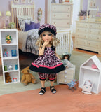 Wild Child - babydoll top, bloomers, hat & sandals for Little Darling Doll or 33cm BJD