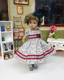 Wild Rosebud - dress, tights & shoes for Little Darling Doll or other 33cm BJD