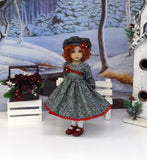 Winter Bayberry - dress, hat, tights & shoes for Little Darling Doll or 33cm BJD