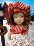 Winter Cranberries - dress, hat, socks & shoes for Little Darling Doll or other 33cm BJD
