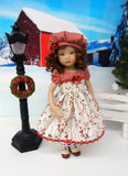 Winter Cranberries - dress, hat, socks & shoes for Little Darling Doll or other 33cm BJD