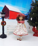 Winter Cranberries - dress, hat, socks & shoes for Little Darling Doll or other 33cm BJD